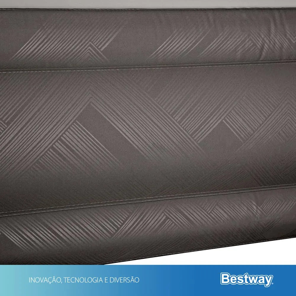 Colchão Inflável Casal Queen Fortech Com Bomba Embutida BIVOLT + Bolsa Bestway