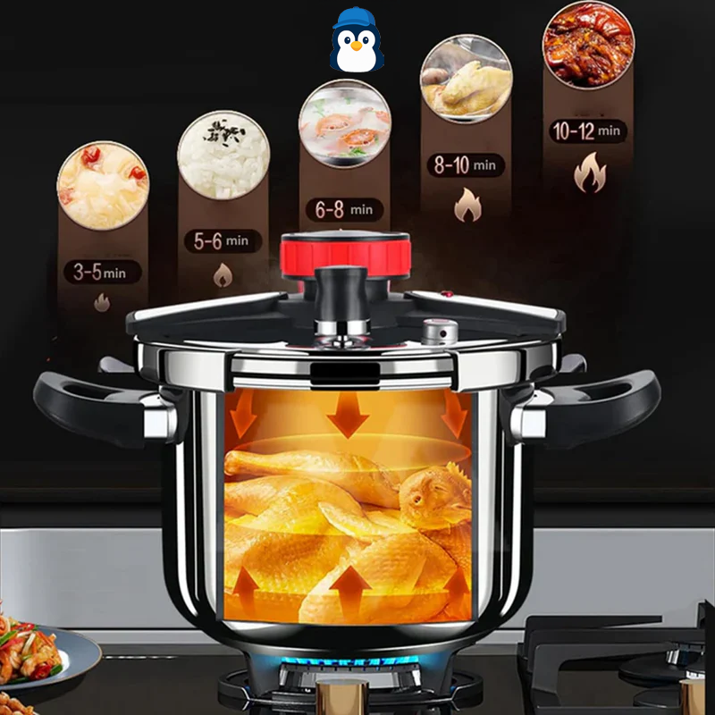 Panelas de Pressão TurboChef Aço Inoxidável - Á Prova de Explosões + {Brinde} Kit Utensílios